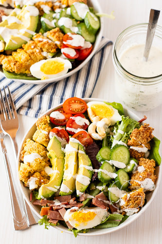 Cheesy-Crunch Chicken Cobb Salad with Cilantro Ranch Dressing - exclusive